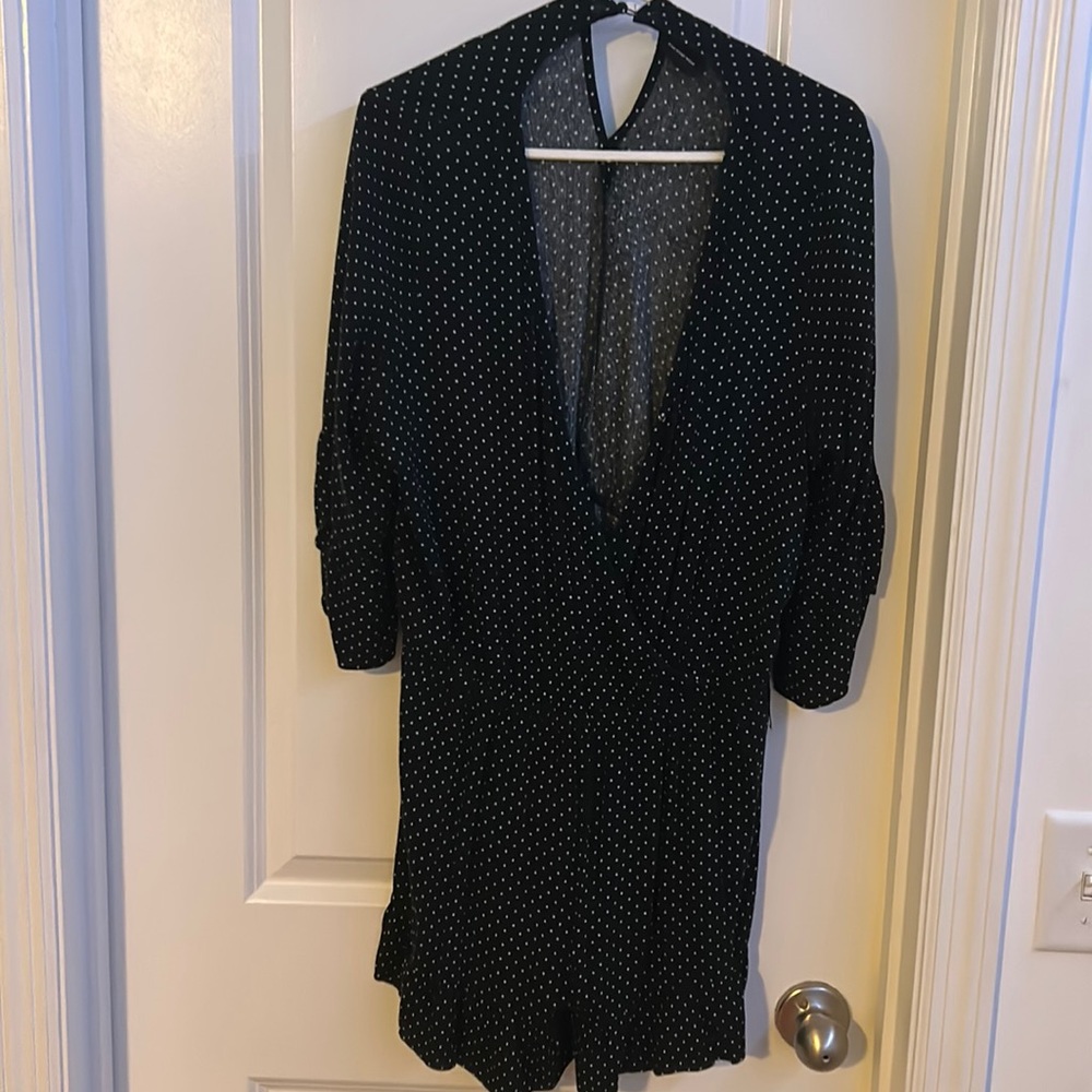 Who wore what Black and white polka dotted romper